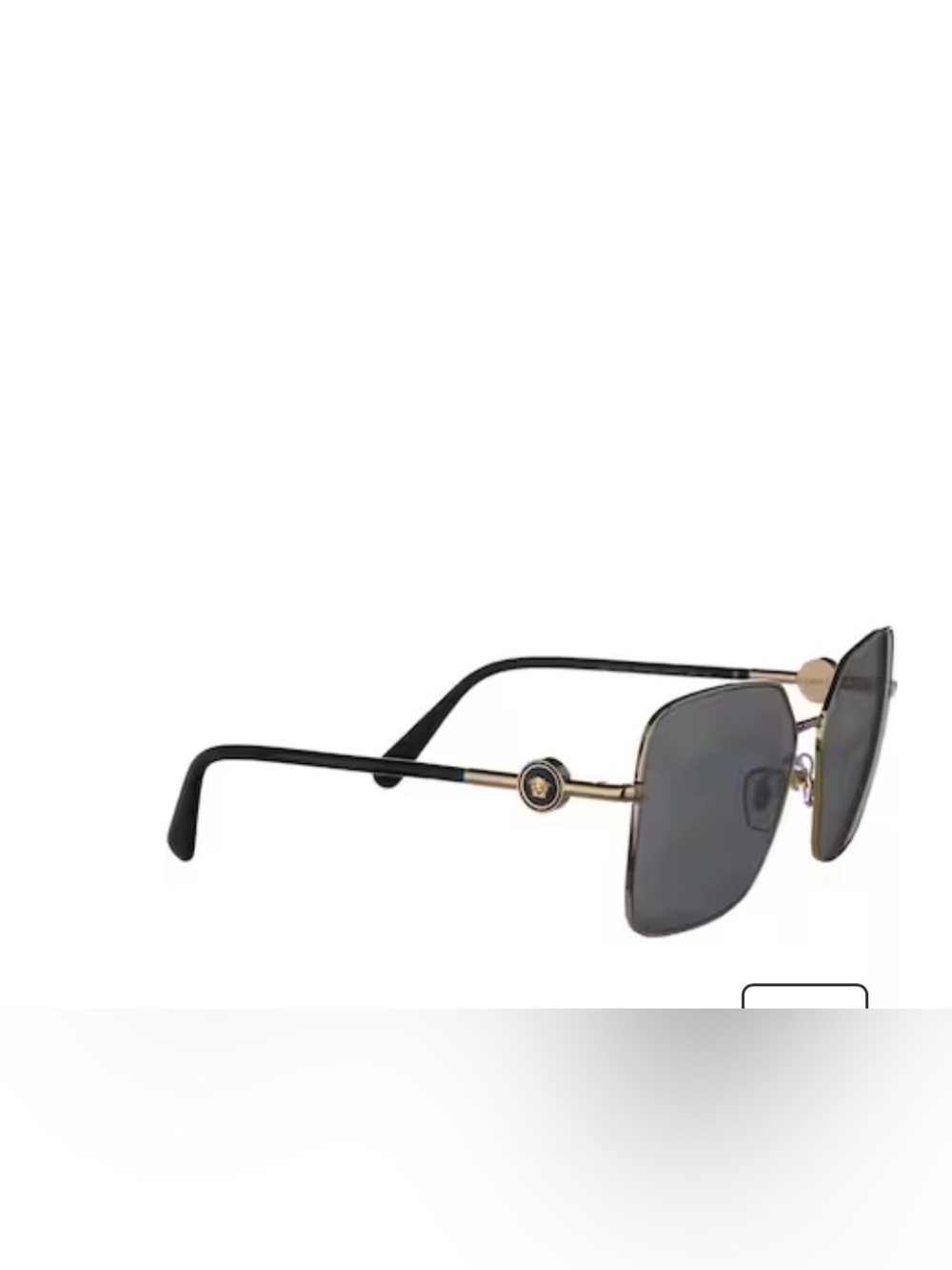 Versace Black and Gold Square Sunglasses
